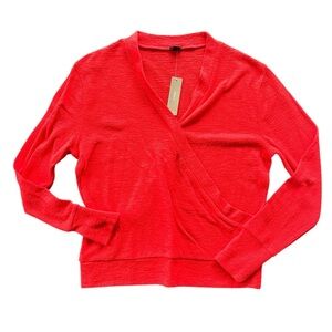 J. Crew Vibrant Red V-Neck Sweater NWT
